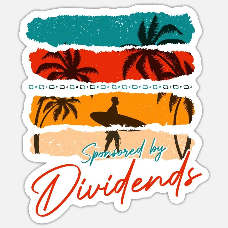 Sponsored By Dividends - Sticker Größe S (10 x 10 cm) - Mattweiß