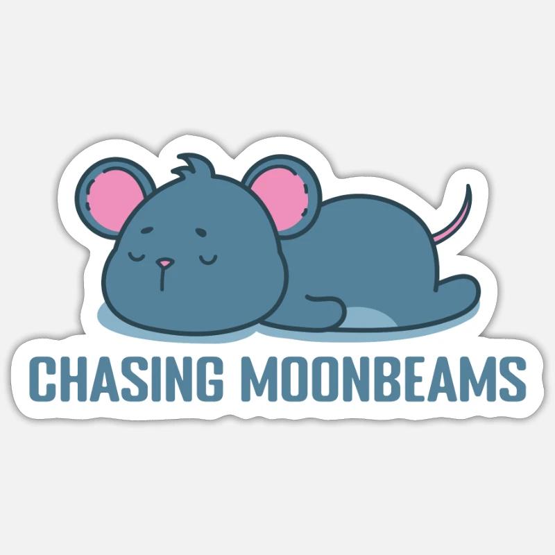 Pyjamas Chasing Moonbeams Sticker taille S (10 x 10 cm)