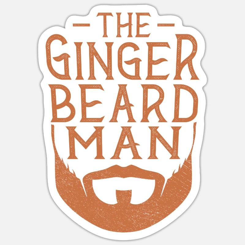 Beard Lover Bearded Man Ginger Sticker Größe S (10 x 10 cm)