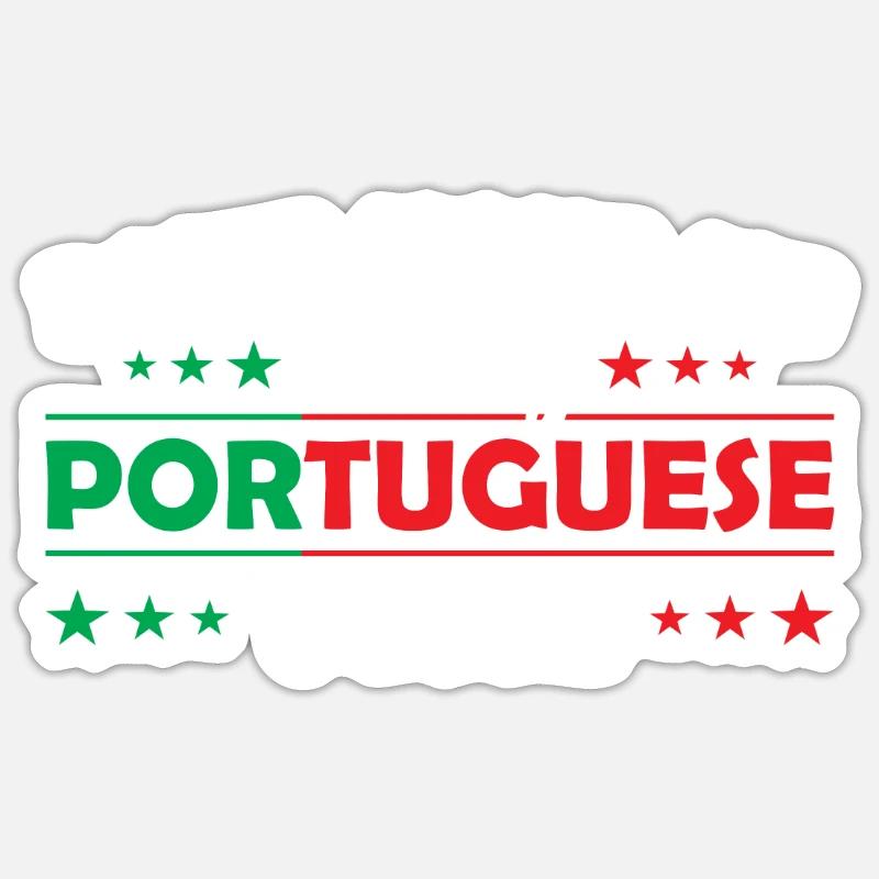 Ne me forcez pas à utiliser mon portugais - Sticker taille S (10 x 10 cm) - blanc mat