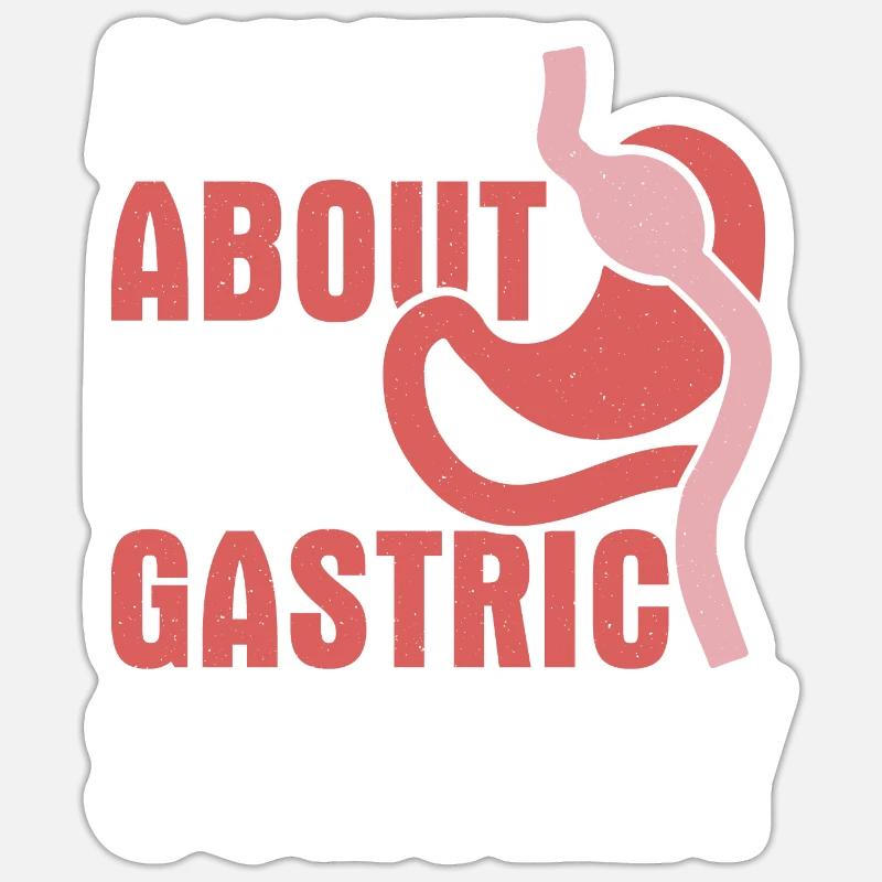 Funny bypass surgery - Sticker size S (10 x 10 cm) - white matte