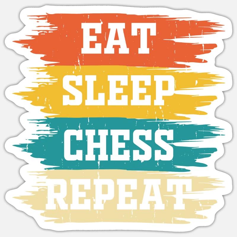 Chess - Sticker size S (10 x 10 cm) - white matte
