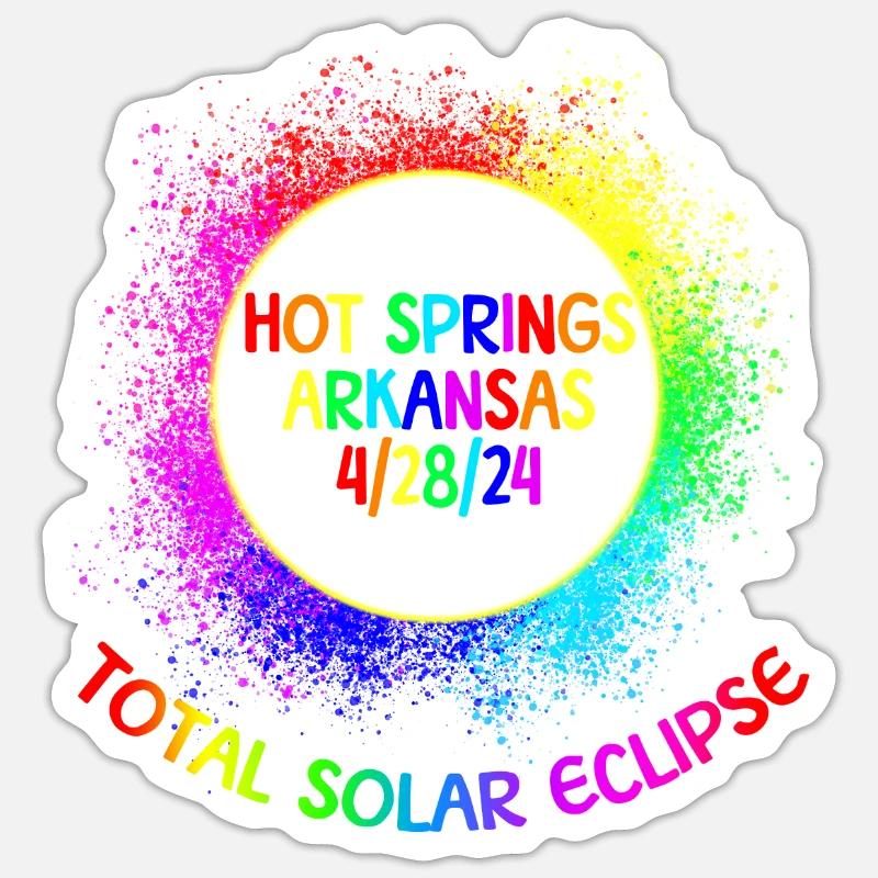 Total Solar Eclipse Hot Springs Arkansas 4/28/24ei Sticker Größe S (10 x 10 cm)
