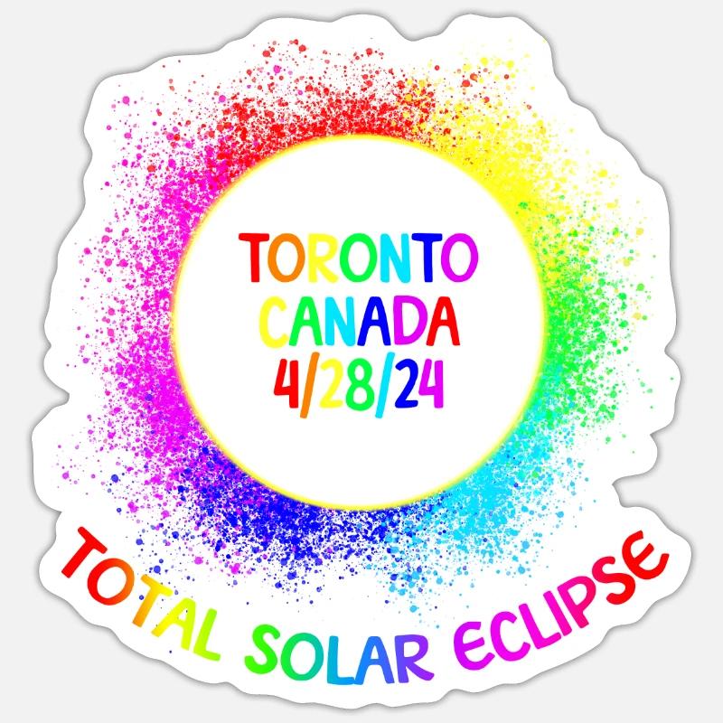 Total Solar Eclipse Toronto Kanada 4/28/24 Kinderc Sticker Größe S (10 x 10 cm)