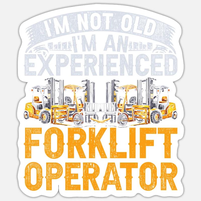 Gabelstaplerfahrer Staplerfahrer Sticker Größe S (10 x 10 cm)