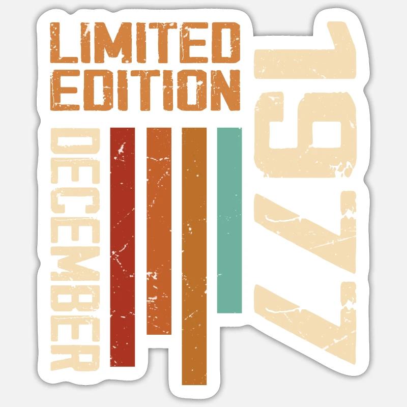 Décembre 1977 - 1977 Décembre - Sticker taille S (10 x 10 cm) - blanc mat