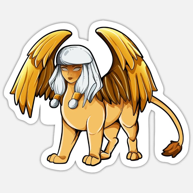 Sphinx - Sticker size S (10 x 10 cm) - white matte