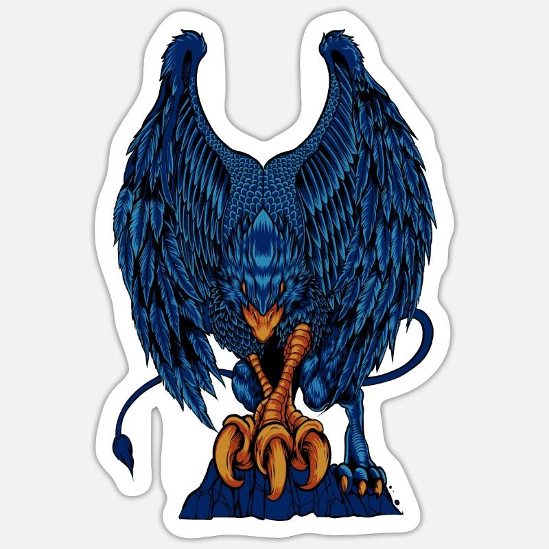 Griffon - Sticker taille S (10 x 10 cm) - blanc mat