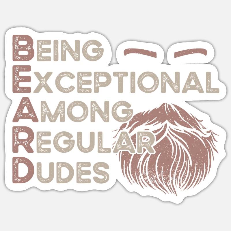 Beard Lover Bearded Man Ginger Sticker Größe S (10 x 10 cm)