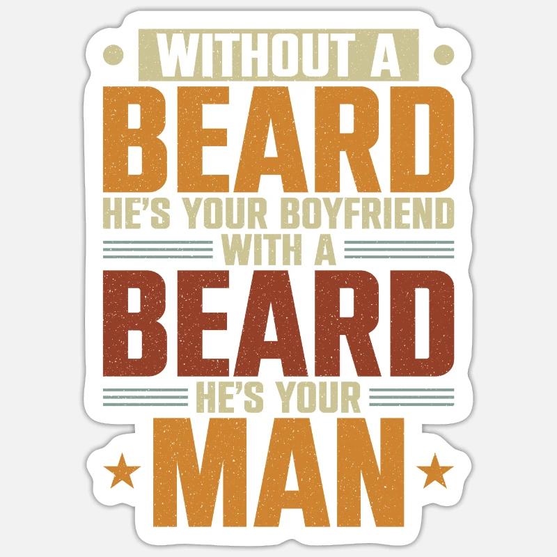 Beard Lover Bearded Man Without A Sticker size S (10 x 10 cm)