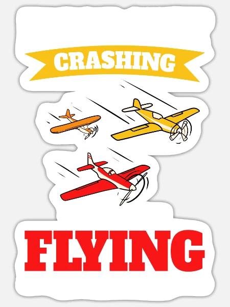 RC-Flugzeug RC-Flugzeug - Sticker Größe S (10 x 10 cm) - Mattweiß