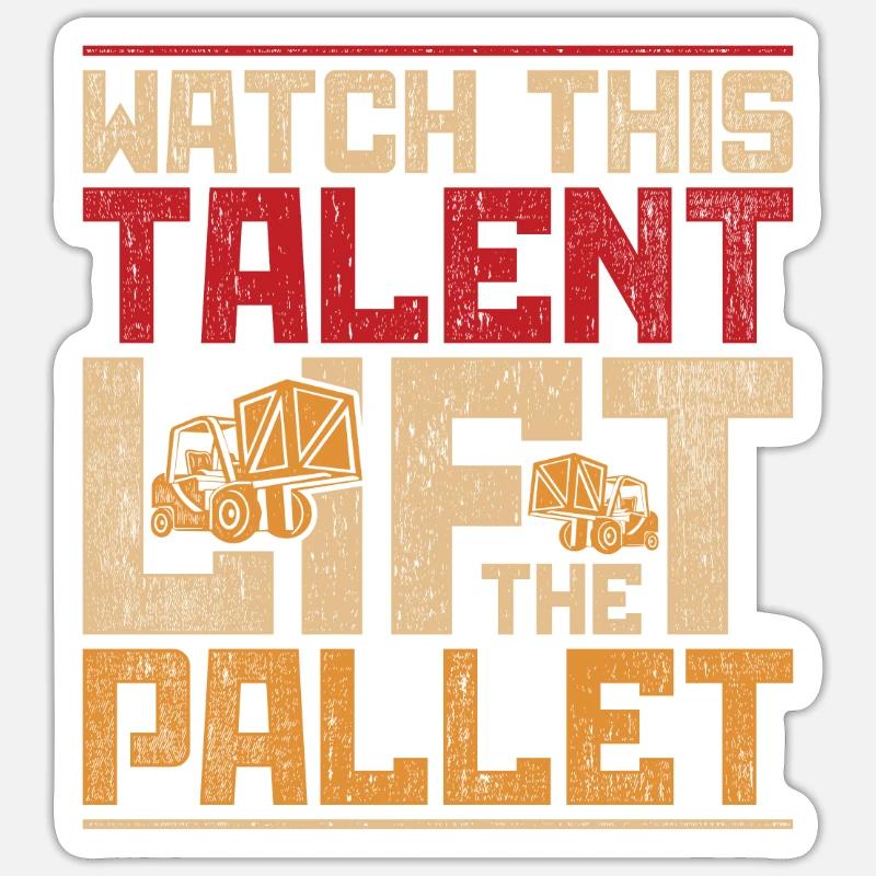 Gabelstaplerfahrer Staplerfahrer Sticker Größe S (10 x 10 cm)
