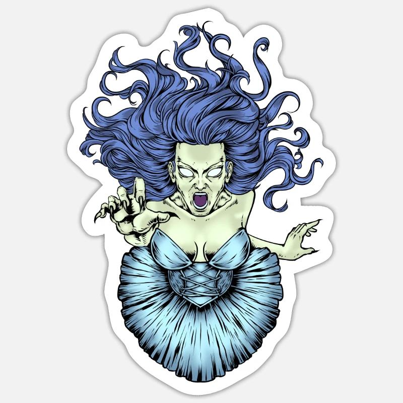 Banshee - Sticker size S (10 x 10 cm) - white matte