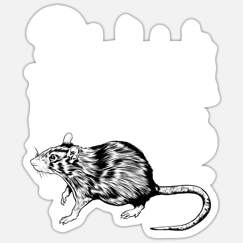 Rat Lover - Rat Daddy - Sticker size S (10 x 10 cm) - white matte