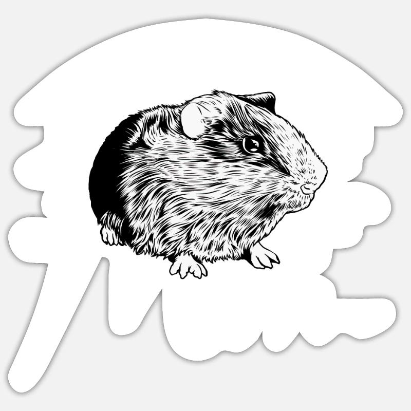 Propriétaire de cochon d’Inde - maman cochon d’Inde Sticker taille S (10 x 10 cm)