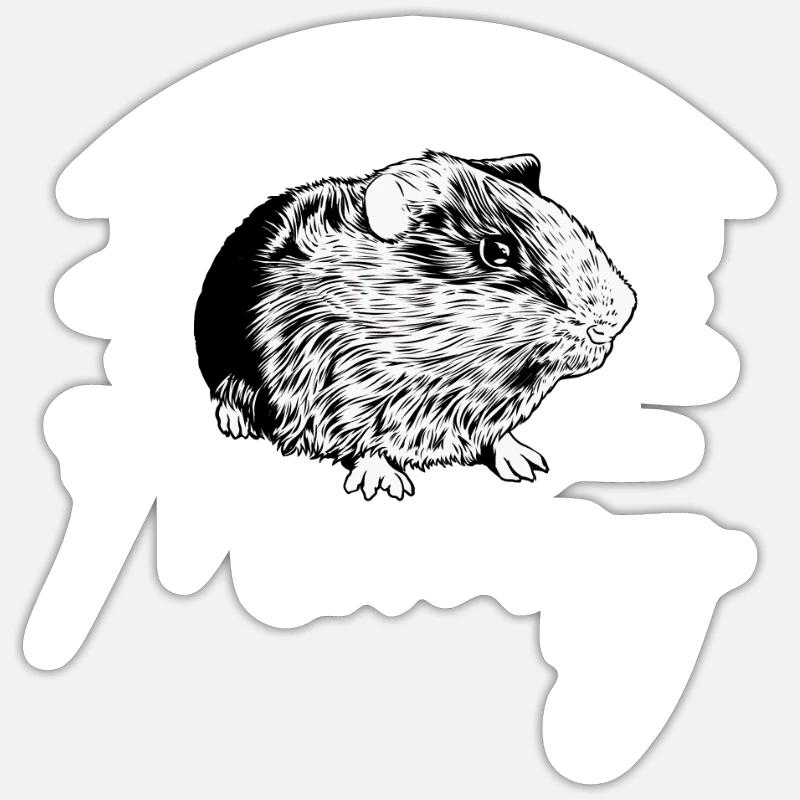 Propriétaire de cochon d’Inde - maman cochon d’Inde Sticker taille S (10 x 10 cm)