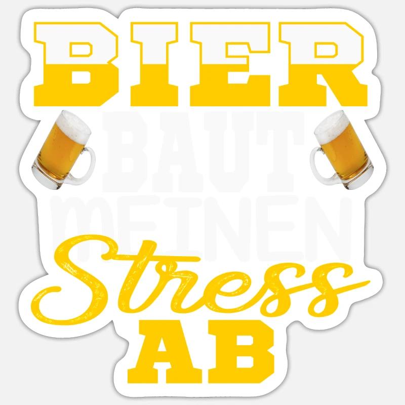Biertrnker Bierzelt Biergarten Biertrinker kostüm - Sticker Größe S (10 x 10 cm) - Mattweiß