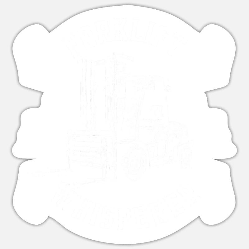 Staplerfahrer Forklift Whisperer - Sticker size S (10 x 10 cm) - white matte
