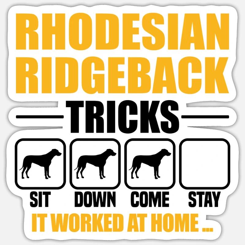 Astuces de Rhodesian Ridgeback Sticker taille S (10 x 10 cm)