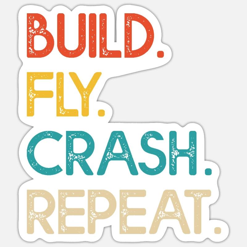 Drone - Sticker size S (10 x 10 cm) - white matte