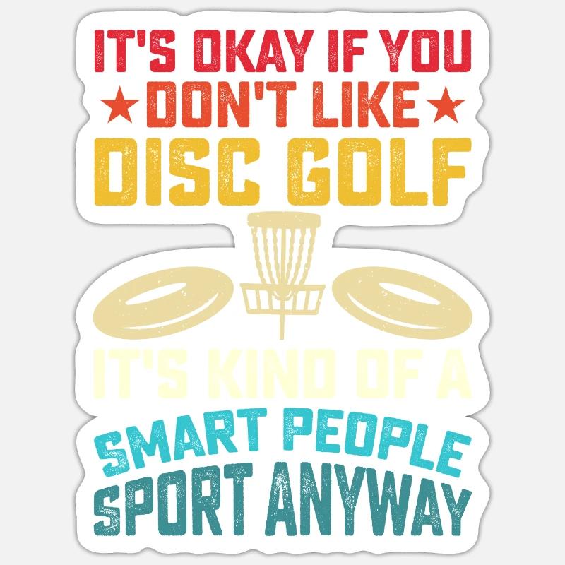 Discgolf Disc Golf - Sticker size S (10 x 10 cm) - white matte