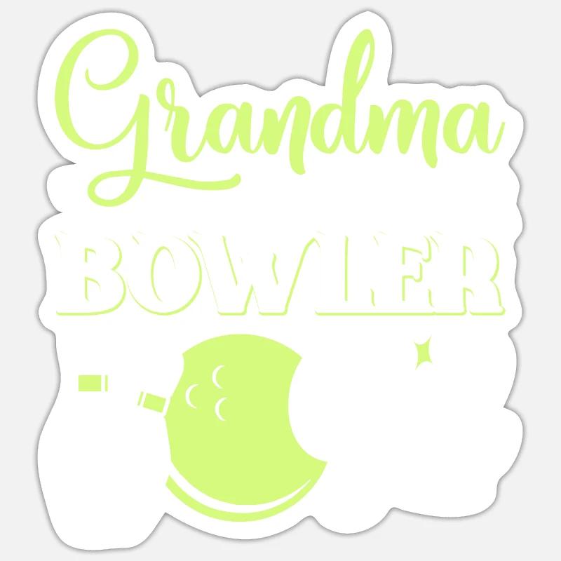 Die Großmutter Des Bowler Mädchens Sticker Größe S (10 x 10 cm)