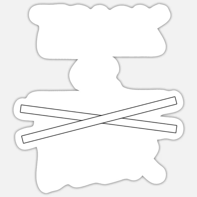 Astuce ou bière - Sticker taille S (10 x 10 cm) - blanc mat