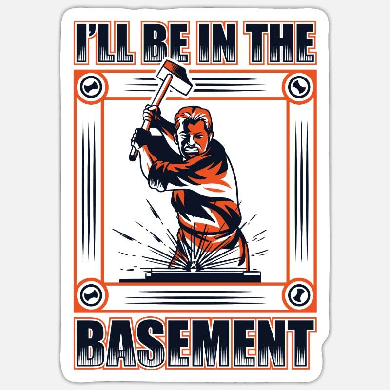 Je serai dans le sous-sol en forgeant Smith Sticker taille S (10 x 10 cm)