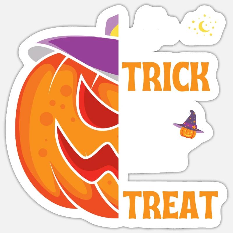 Halloween-Geschenk "Süßes oder Saures" Sticker Größe S (10 x 10 cm)