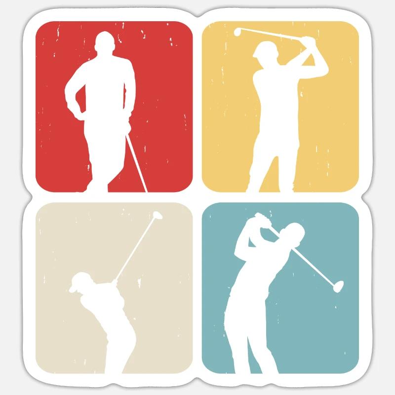 Golf Golfer - Sticker size S (10 x 10 cm) - white matte