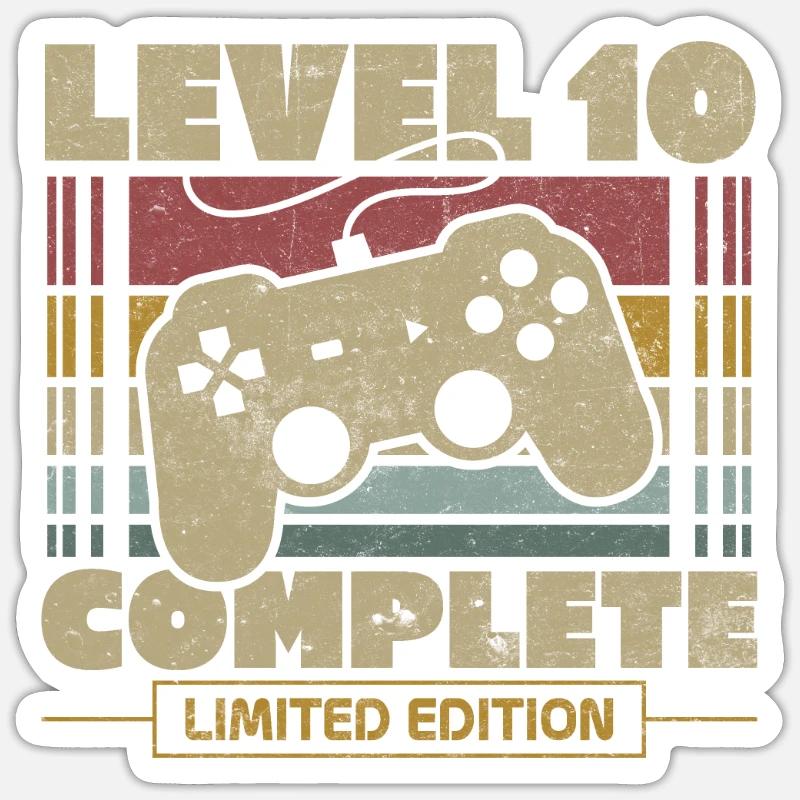 Level 10 completed Sticker size S (10 x 10 cm)