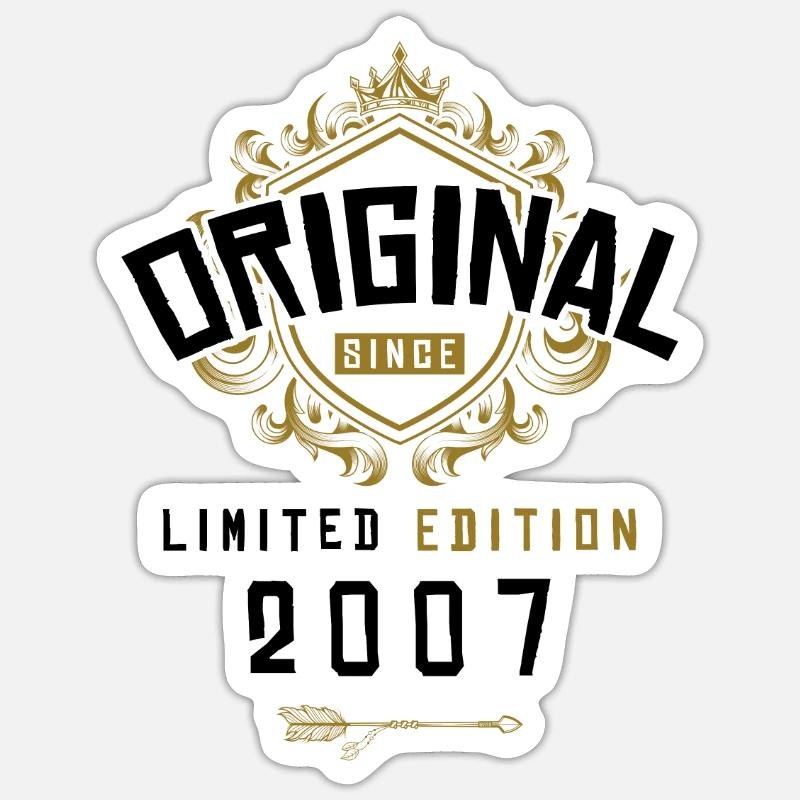 2007 Anniversaire en édition limitée - Sticker taille S (10 x 10 cm) - blanc mat