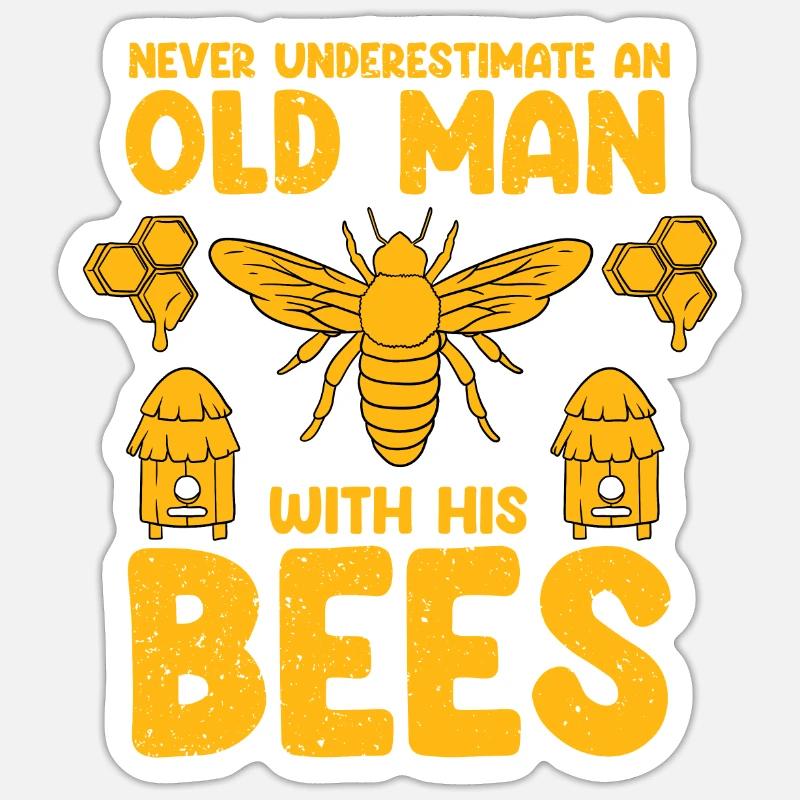 Beekeeper Bees Gift Sticker size S (10 x 10 cm)