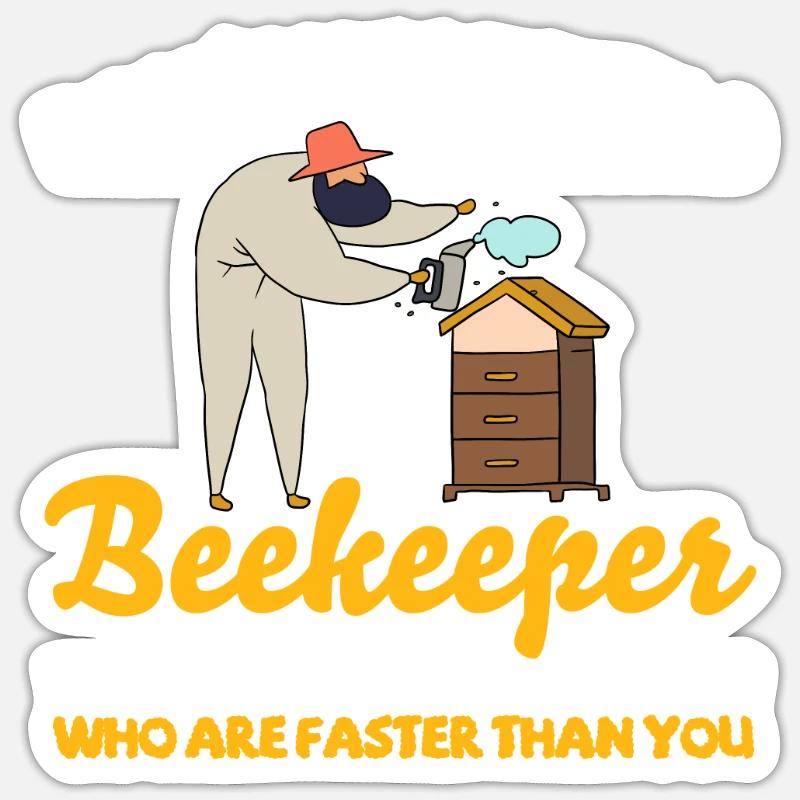 Beekeeper Bees Gift Sticker size S (10 x 10 cm)