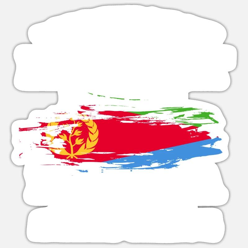 Eritrea - Sticker Größe S (10 x 10 cm) - Mattweiß