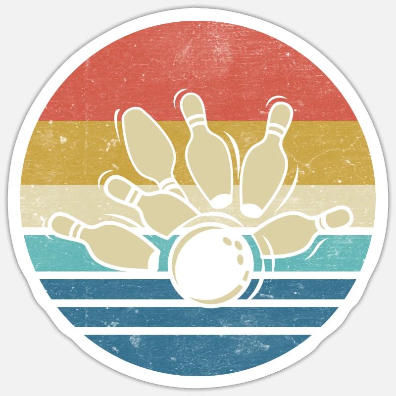 Bowling - Sticker size S (10 x 10 cm) - white matte
