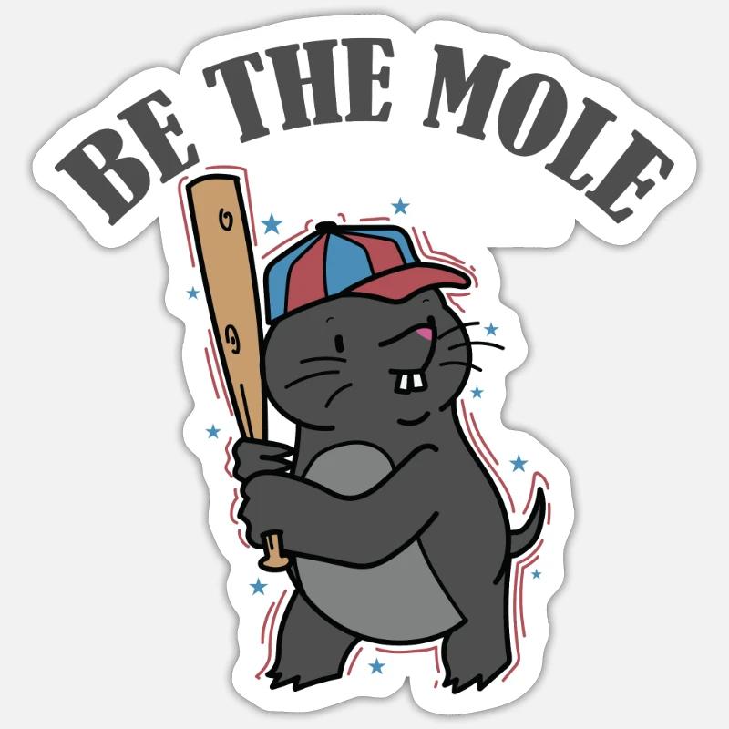 Be the Mole Animal Earthen Mound Sticker size S (10 x 10 cm)