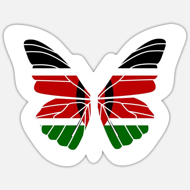 Kenya - Sticker taille S (10 x 10 cm) - blanc mat