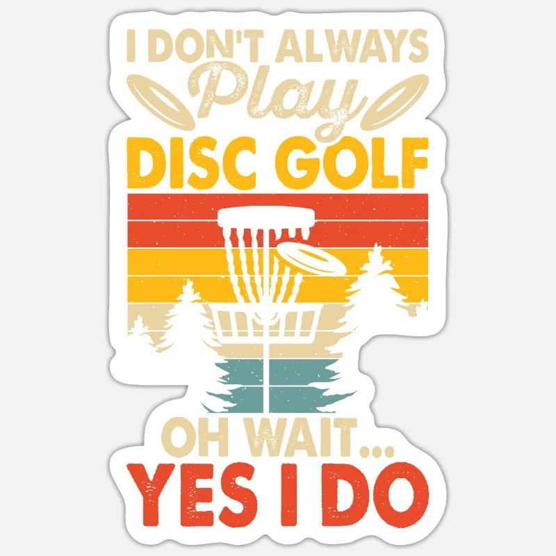 Discgolf Disc Golf - Sticker size S (10 x 10 cm) - white matte