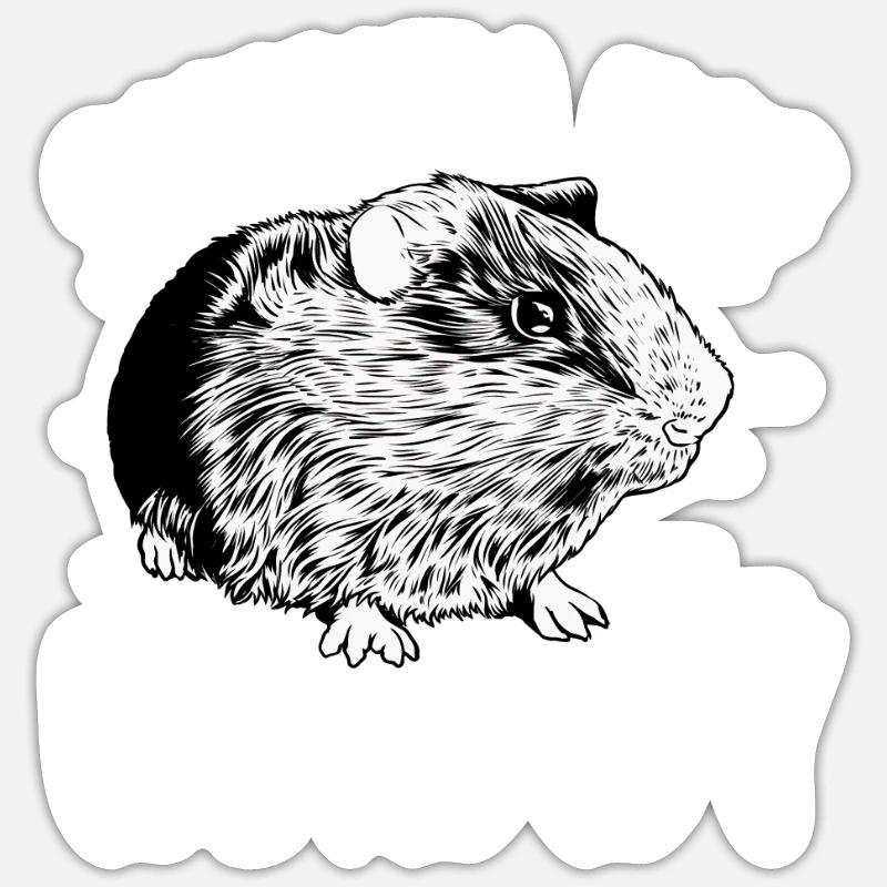 Propriétaire de cochon d’Inde - Papa cochon d’Inde Sticker taille S (10 x 10 cm)