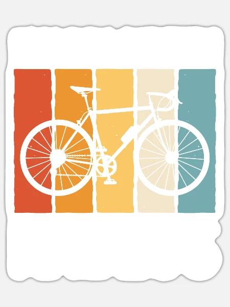 Fahrrad Mountainbike Fahrradfahrer Rad Downhill - Sticker Größe S (10 x 10 cm) - Mattweiß
