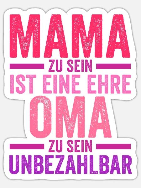 Mutter Großmutter Mama Oma - Sticker Größe S (10 x 10 cm) - Mattweiß