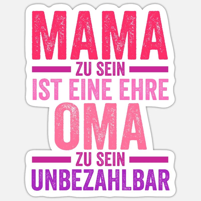 Mutter Großmutter Mama Oma Sticker Größe S (10 x 10 cm)