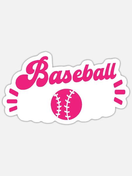 Baseball Mutter Baseball Mom - Sticker Größe S (10 x 10 cm) - Mattweiß