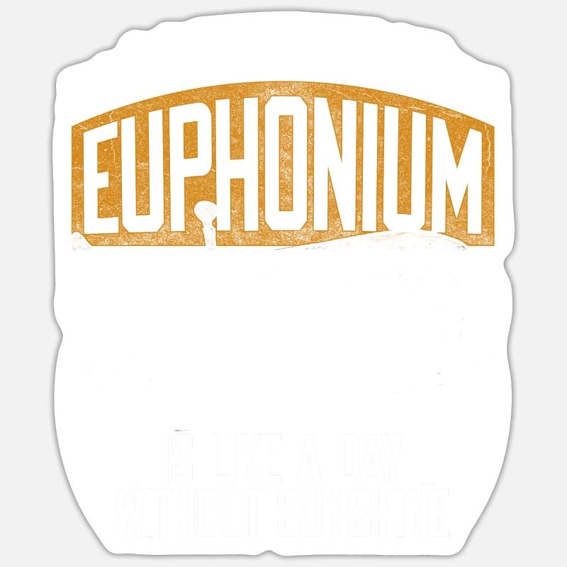 Euphonium Eufonium Euphoniste - Sticker taille S (10 x 10 cm) - blanc mat