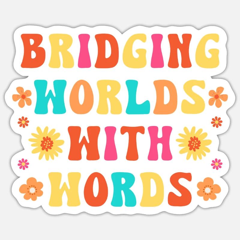 Teaching English Second Language by ESL Teachers Sticker size S (10 x 10 cm)