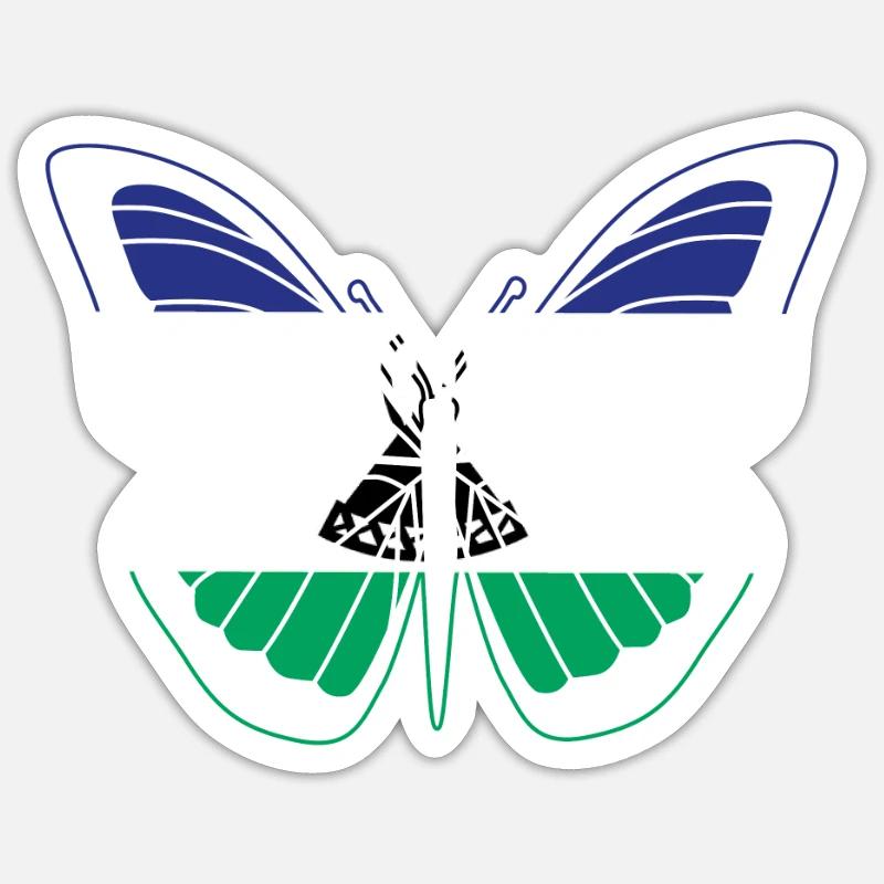 Lesotho - Sticker Größe S (10 x 10 cm) - Mattweiß