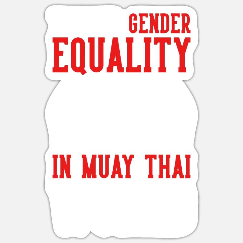 Muay Thai Boxe - Sticker taille S (10 x 10 cm) - blanc mat