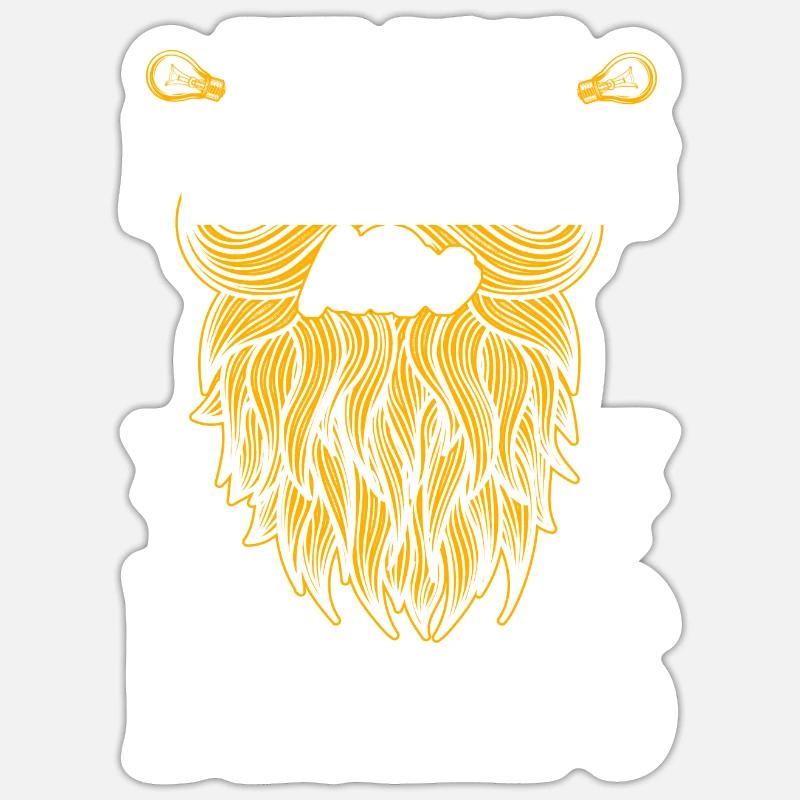 Beard Lover Bearded Man - Sticker size S (10 x 10 cm) - white matte