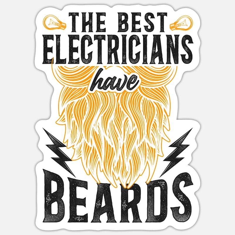 Beard Lover Bearded Man - Sticker size S (10 x 10 cm) - white matte